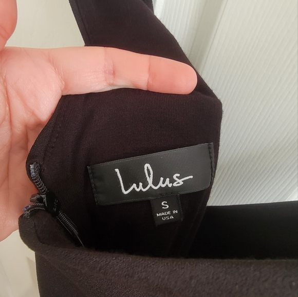 NWOT Lulus Iconic Moment Black Bodycon Midi Dress, size small - Picture 7 of 9